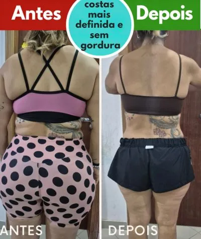 Antes e depois de aluna
