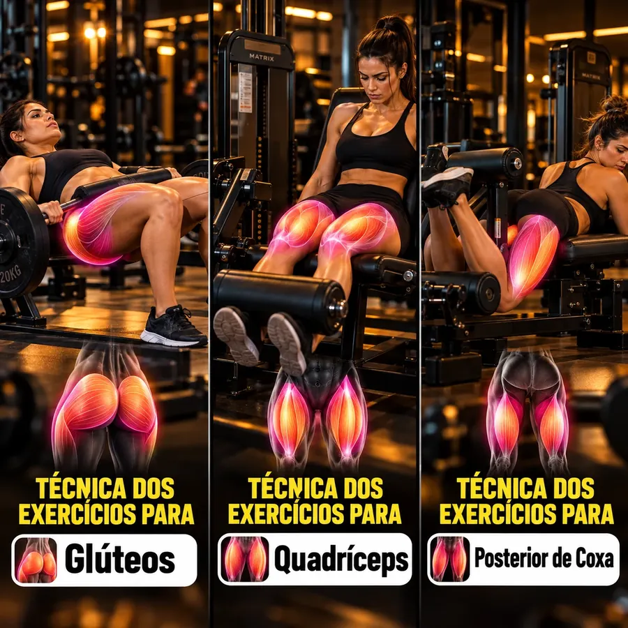 Vídeos de execução por grupo muscular